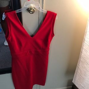 Red mini dress